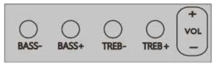 remote control: tone and volume 