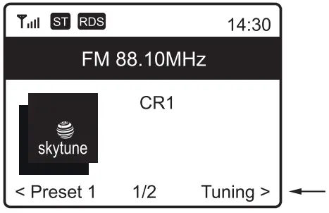 Manual tuning – fine tuning