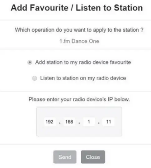 HANDLING THE RADIO FROM A BROWSER