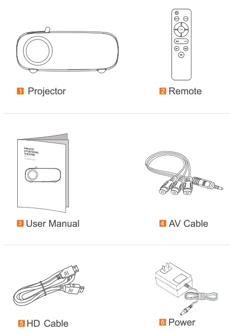 tekkiwear V1 HD Portable Projector - fig