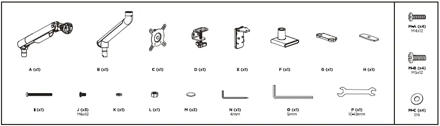 theultimatedesk-T17-Counterbalance-Mouitor-Arm-fig- (1)