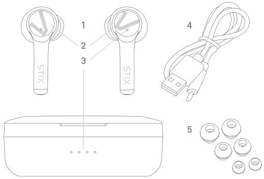 veho VEP 114 STIX B True Wireless Earbuds - Product Overview 1