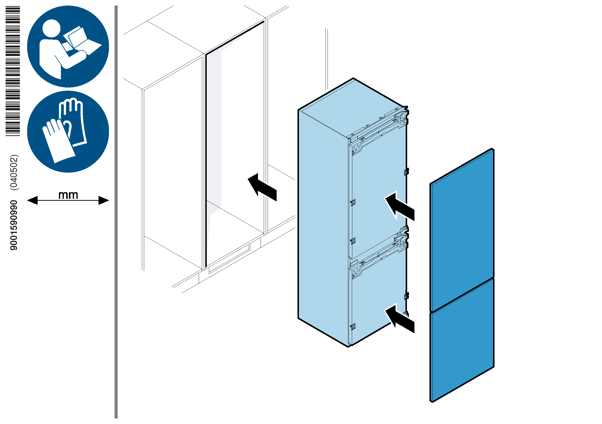 KIN86SDC0-01 Built-In Fridge-Freezer