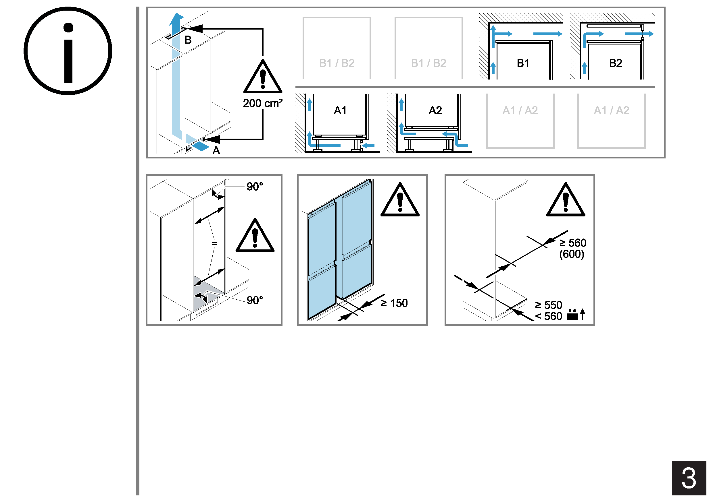 KIN86SDC0-01 Built-In Fridge-Freezer