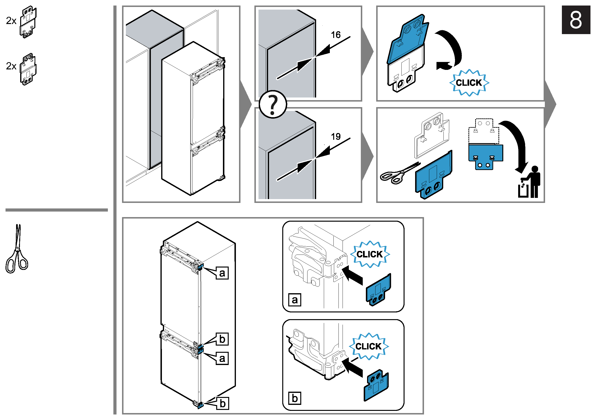 KIN86SDC0-01 Built-In Fridge-Freezer