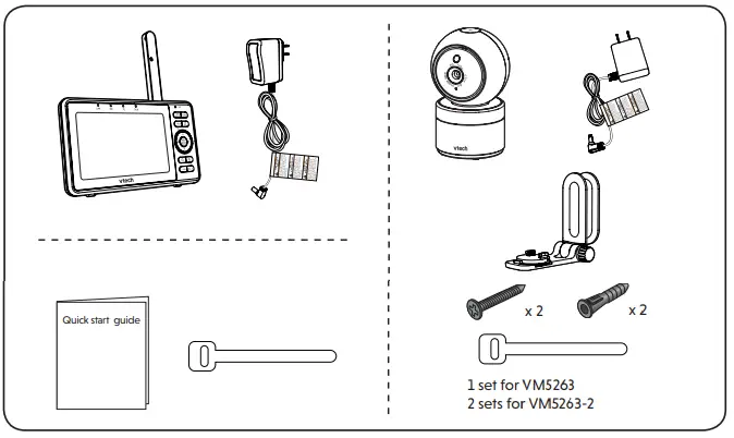 vtech VM5263 5 Inch High Definition Pan and Tilt Video Baby Monitor - the box