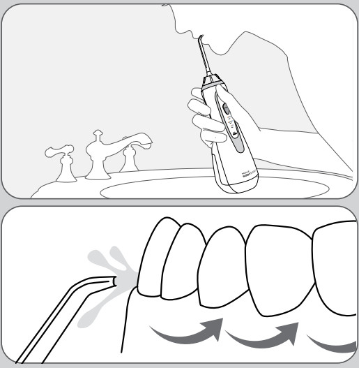waterpik WP 580 Series Water Flosse - Technique