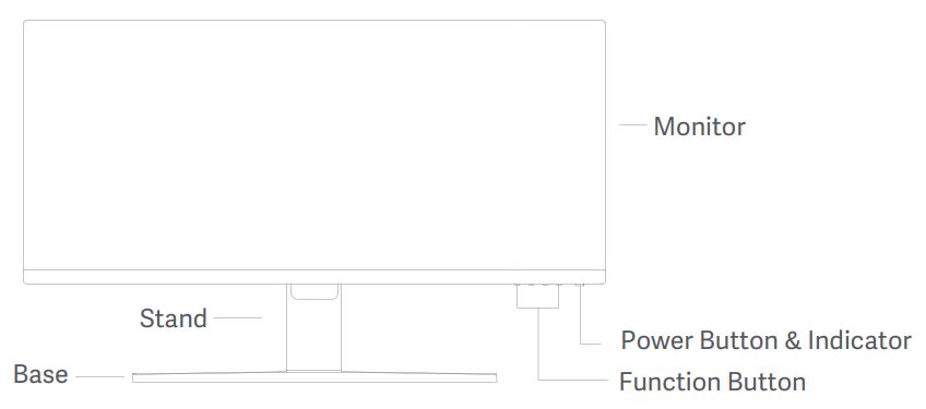 xiaomi 34103 30 Inch Curved Gaming Monitor User Manual - Monitor Overview